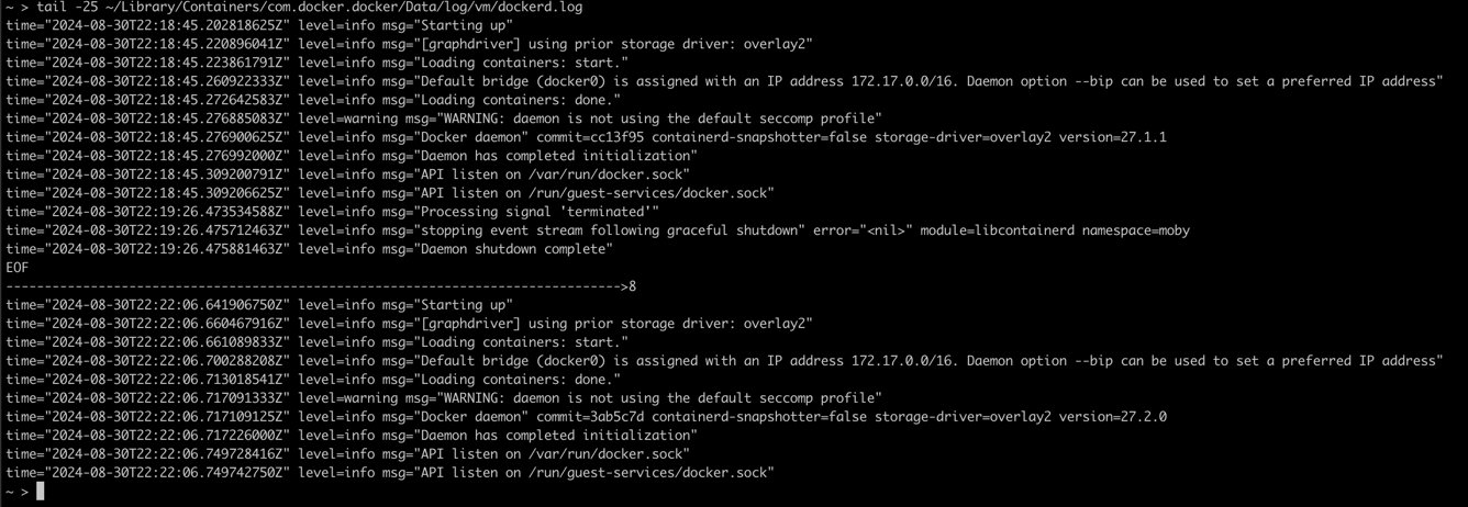 dockerd logs