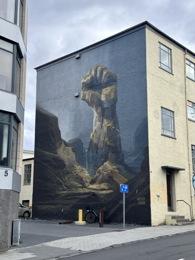 photo of wall art taken by me in Reykjavik