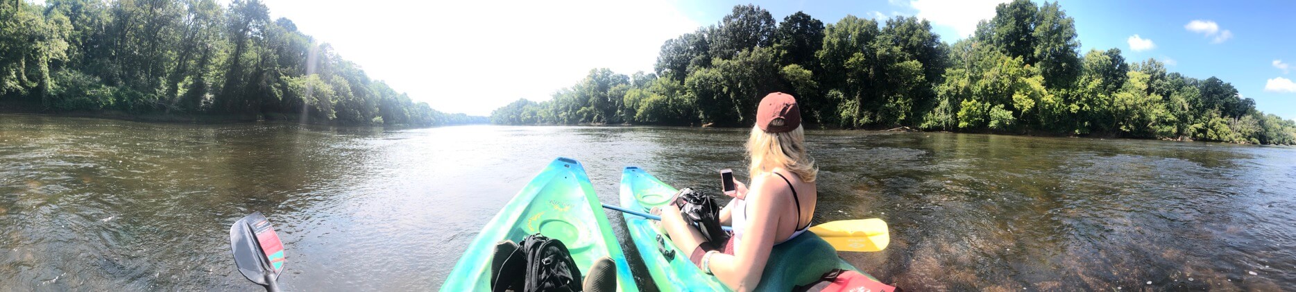 My wife and I kayaking earlier this year